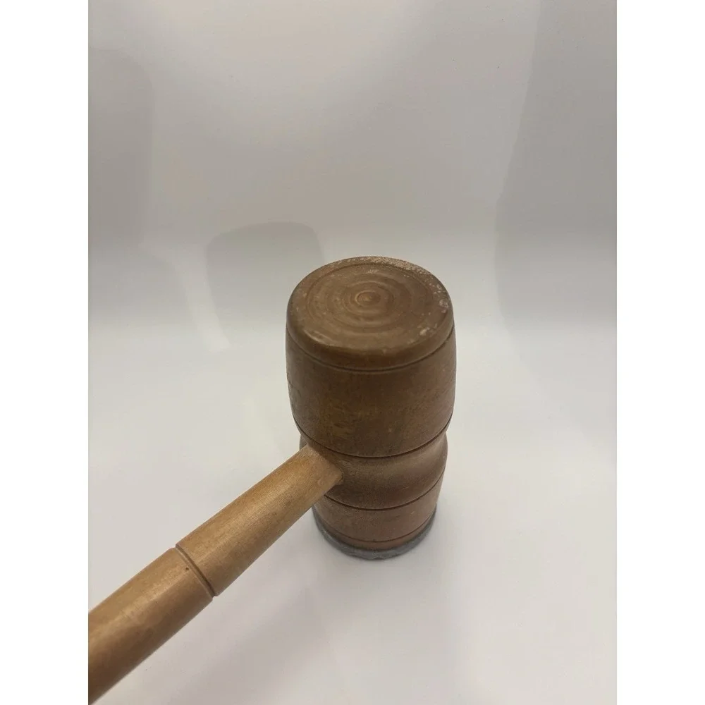 Primitive Vintage Wood Meat Mallet Hammer Steak Tenderizer Farmhouse 12